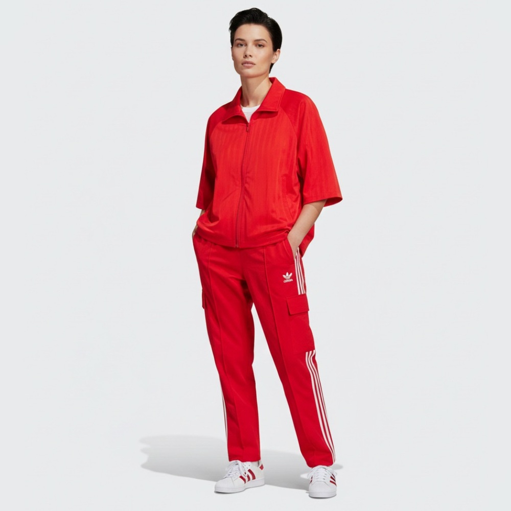 Adidas Men's Bold Red Cargo Pants